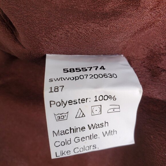 Shein Brown Ivory Metallic Cropped Jacket Short Top Polyester Womens Size Medium - Picture 8 of 9